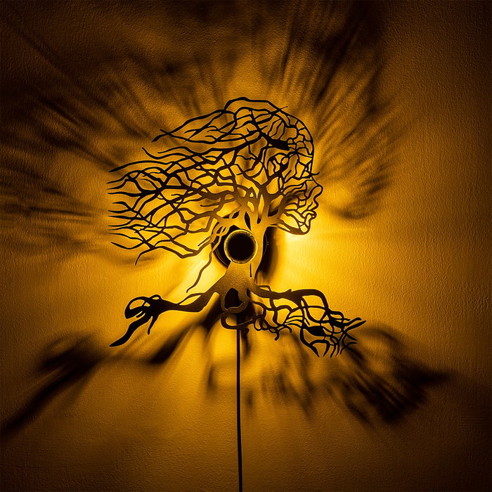 Opviq Lámpara de pared Tree Woman negra